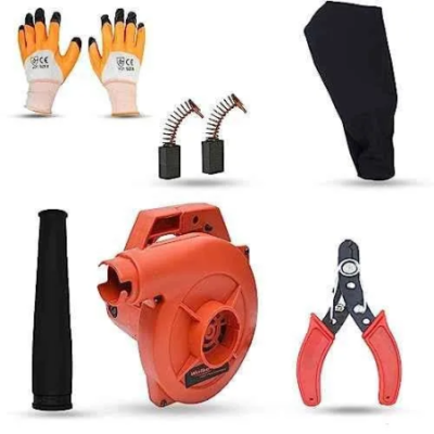 Walkers 800W Plastic Red Electric Air Blower WKCB317 with Carbon Brushes Gloves Wire Cutter image-3