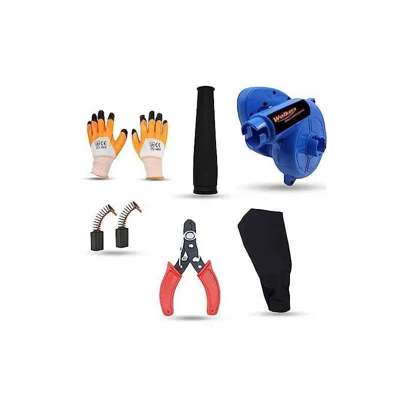 Walkers 800W Plastic Blue Electric Air Blower WKCB279 with Carbon Brushes Gloves Wire Cutter image-3