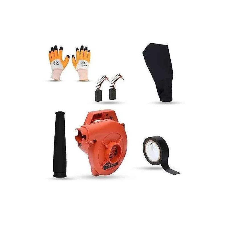 Walkers 800W Plastic Red Electric Air Blower WKCB315 with Carbon Brushes Gloves Electrical Tape image-4