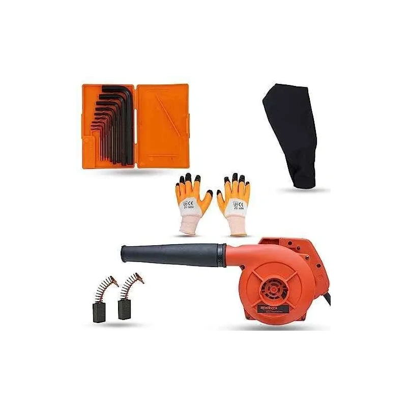 Walkers 800W Plastic Red Electric Air Blower with Carbon Brushes Gloves 9 Pcs Allen Key WKCB303 image-4