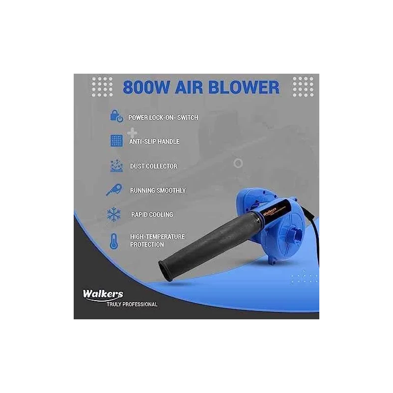 Walkers 800W Plastic Blue Electric Air Blower with Carbon Brushes Gloves Line Tester WKCB278 image-4