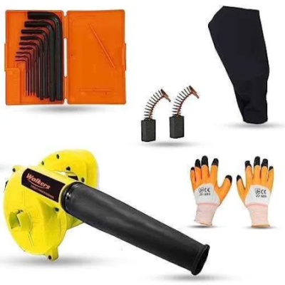 Walkers 800W Plastic Yellow Electric Air Blower with Carbon Brushes Gloves 9 Pcs Allen Key WKCB284 image-4