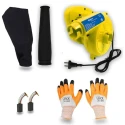 Walkers 750W 16000rpm Yellow Electric Air Blower with Air Blowing Pipe Dust Bag Carbon Brush Gloves WKFC009 image-1