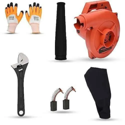 Walkers 800W Plastic Red Electric Air Blower with Carbon Brushes Gloves 8 inch Adjustable Wrench WKCB319 image-2