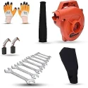 Walkers 800W Plastic Red Electric Air Blower WKCB320 with Carbon Brushes Gloves 8 Pcs Double Open End Wrench image-3
