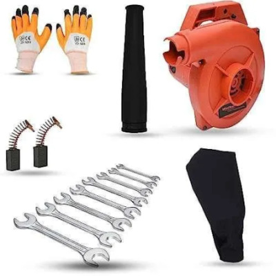 Walkers 800W Plastic Red Electric Air Blower WKCB320 with Carbon Brushes Gloves 8 Pcs Double Open End Wrench image-3