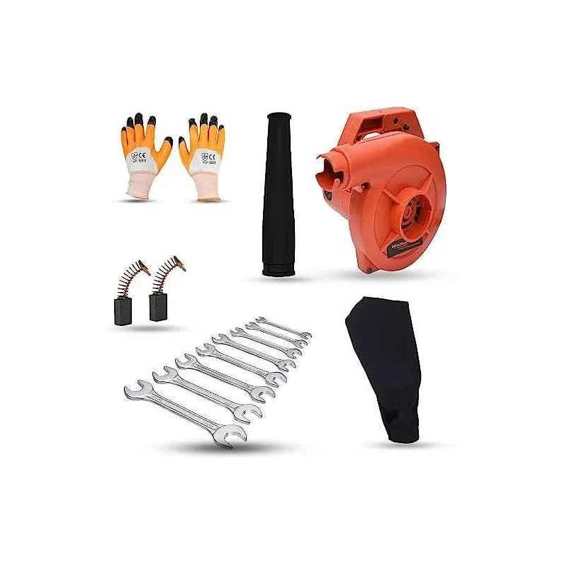 Walkers 800W Plastic Red Electric Air Blower WKCB320 with Carbon Brushes Gloves 8 Pcs Double Open End Wrench image-3