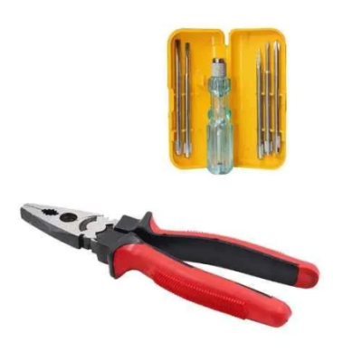 Walkers 8 inch Combination Lineman Plier WKCB134 with 5-in-1 Screwdriver Kit image-3