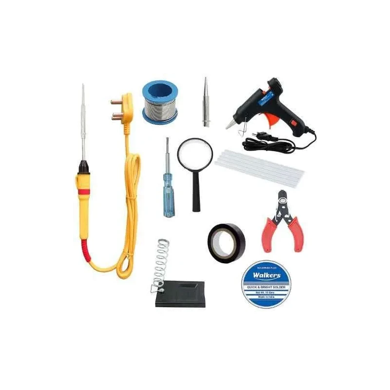 Walkers 11 Pcs 25W Soldering Iron Kit WKCB080 with Glue Gun Combo image-1