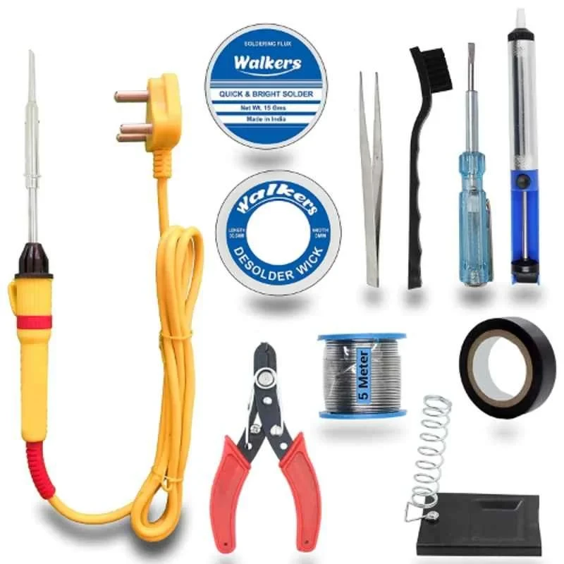 Walkers 11 Pcs Soldering Desoldering Equipment Tool Machine Kit WK0042 with Flux Paste Wire image-1