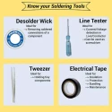Walkers 11 Pcs Soldering Desoldering Equipment Tool Machine Kit WK0042 with Flux Paste Wire image-3