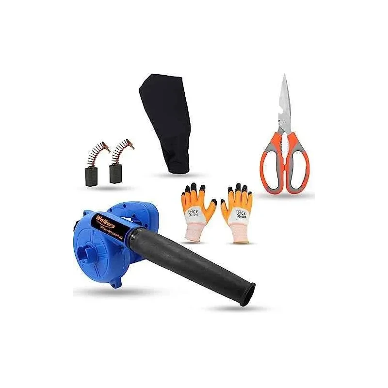 Walkers 800W Plastic Blue Electric Air Blower WKCB268 with Carbon Brushes Gloves Scissior image-2