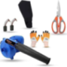 Walkers 800W Plastic Blue Electric Air Blower WKCB268 with Carbon Brushes Gloves Scissior