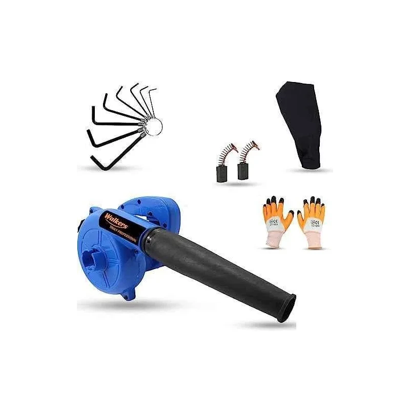 Walkers 800W Plastic Blue Electric Air Blower WKCB266 with Carbon Brushes Gloves 10 Pcs Allen Key image-3
