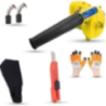 Walkers 800W Plastic Yellow Electric Air Blower WKCB299 with Carbon Brushes Gloves Utility Knife