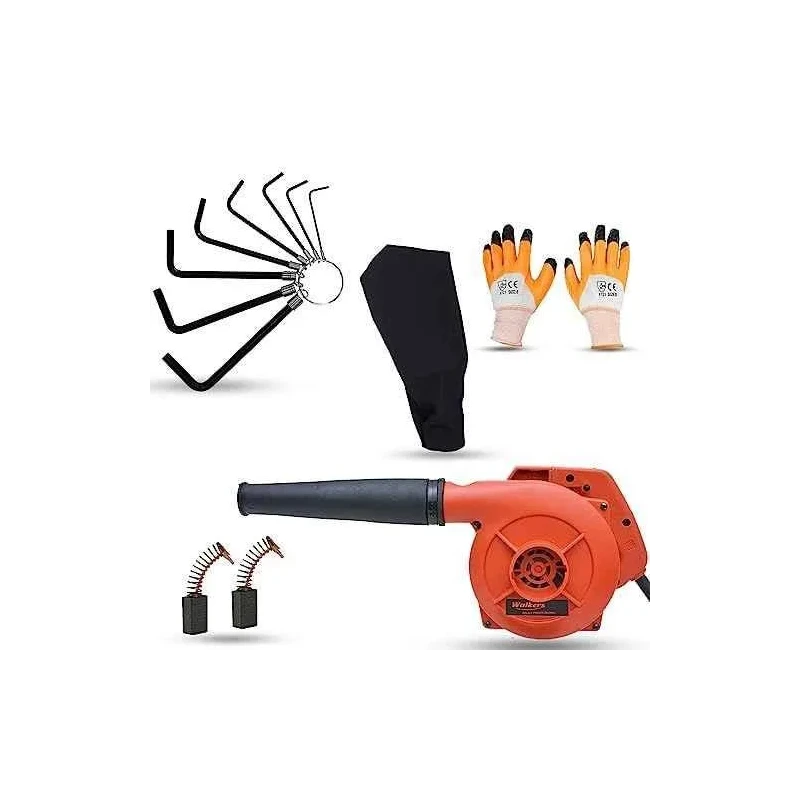 Walkers 800W Plastic Red Electric Air Blower WKCB304 with Carbon Brushes Gloves 8 Pcs Allen Key image-3