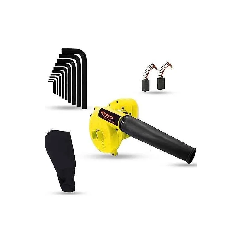 Walkers 800W Plastic Yellow Electric Air Blower WKCB228 with Carbon Brushes 10 Pcs Allen Key image-1