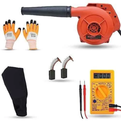 Walkers 800W Plastic Red Electric Air Blower WKCB308 with Carbon Brushes Gloves Multimeter image-3