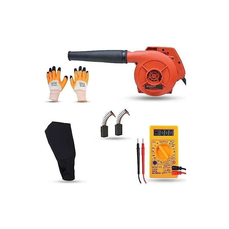 Walkers 800W Plastic Red Electric Air Blower WKCB308 with Carbon Brushes Gloves Multimeter image-3