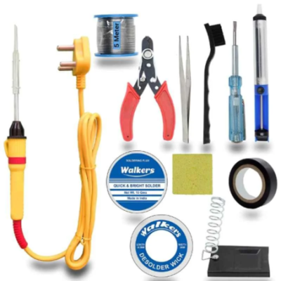 Walkers 12 Pcs Soldering Desoldering Equipment Tool Machine Kit WK0043 with Flux Paste Wire image-2