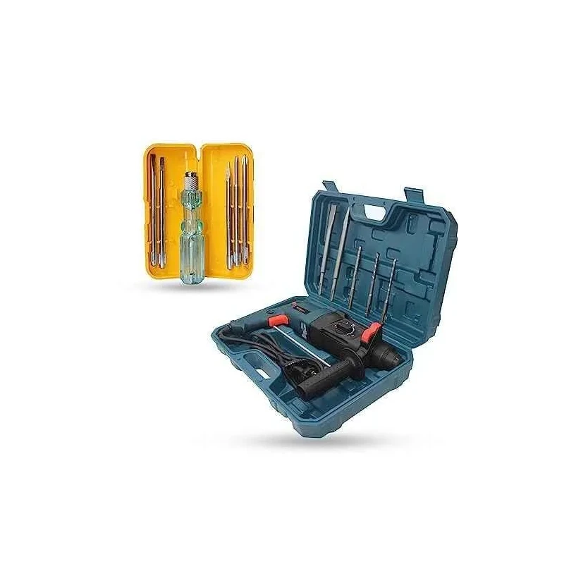 Walkers 1200W Forward Reverse Rotation Hammer Impact Drill Machine WKCB354 with 5 Pcs SDS Plus Bit 5 in 1 Screwdriver image-3