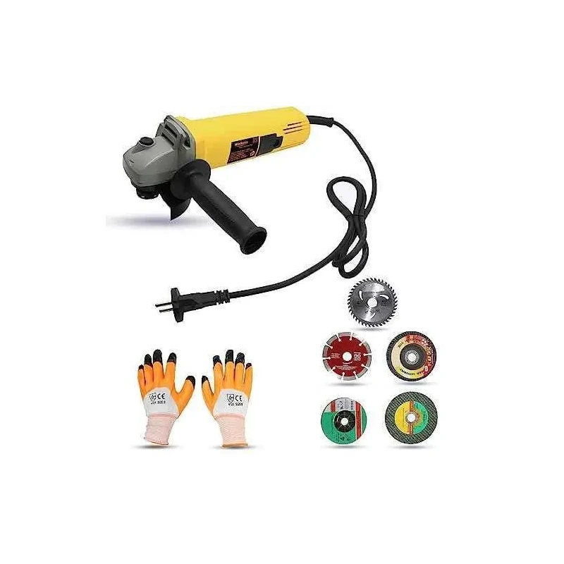 Walkers 800W 4 inch Angle Grinder WKCB469 with 5 Pcs Wheel Gloves image-1