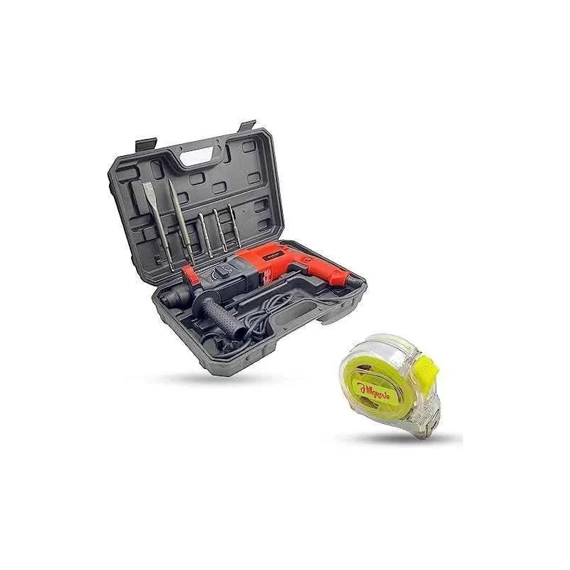 Walkers 1200W Forward Reverse Rotation Hammer Impact Drill Machine WKCB377 with 5 Pcs SDS Plus Bit Measuring Tape image-2