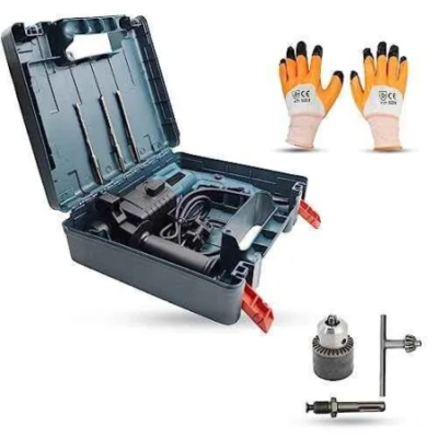 Walkers 750W Forward Reverse Rotation Hammer Impact Drill Machine WKCB334 with 3 Bits Drill Chuck SDS Adapter Gloves image-1