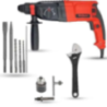 Walkers 1200W Forward Reverse Hammer Drill WKCB399 with 5 Pcs SDS Plus Bit, Drill Chuck, SDS Adapter, 8 inch Wrench