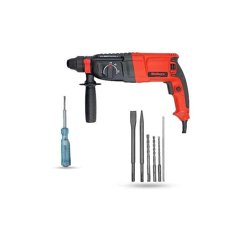 Walkers 1200W Forward Reverse Rotation Hammer Impact Drill WKCB383 with 5 Pcs SDS Plus Bit Line Tester image-5