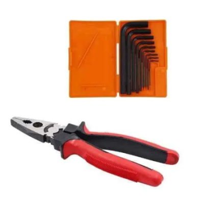 Walkers 8 inch Combination Lineman Plier with 9 Pcs Hex Allen Key Set WKCB133 image-4