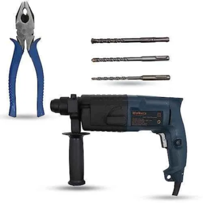 Walkers 750W Forward Reverse Rotation Hammer Impact Drill WKCB325 with 3 Bits 8 inch Plier image-2