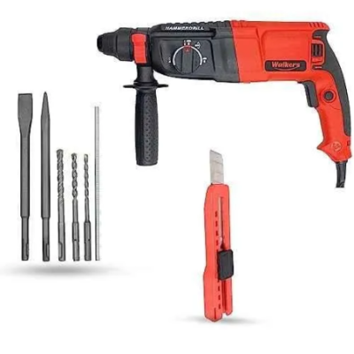 Walkers 1200W Forward Reverse Rotation Hammer Impact Drill WKCB385 with 5 Pcs SDS Plus Bit Utility Knife image-4