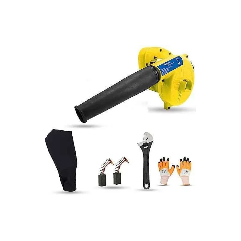 Walkers 800W Plastic Yellow Electric Air Blower WKCB300 with Carbon Brushes Gloves 8 inch Adjustable Wrench image-4
