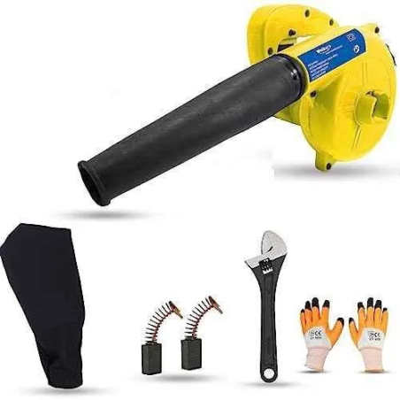 Walkers 800W Plastic Yellow Electric Air Blower WKCB300 with Carbon Brushes Gloves 8 inch Adjustable Wrench image-4