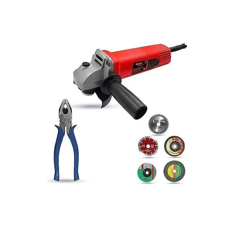 Walkers 800W 4 inch Angle Grinder WKCB482 with 5 Pcs Wheel 8 inch Plier image-3
