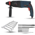 Walkers 1200W Forward Reverse Rotation Hammer Impact Drill WKCB360 with 5 Pcs SDS Plus Bit 8 Pcs Double Open End Wrench image-4