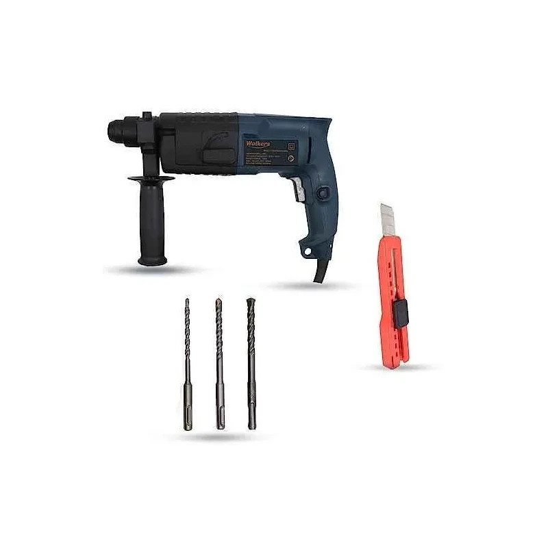 Walkers 750W Forward Reverse Rotation Hammer Impact Drill WKCB331 with 3 Bits Utility Knife image-1