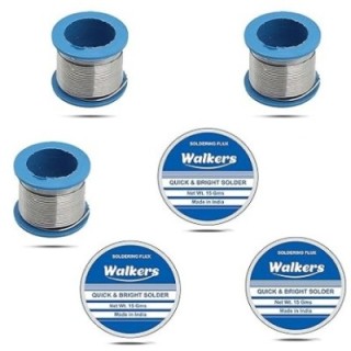 Walkers 3 Pcs Tin-Lead Alloy Soldering Wire WKCB060 with 3 Pcs Soldering Flux Paste Set image-1