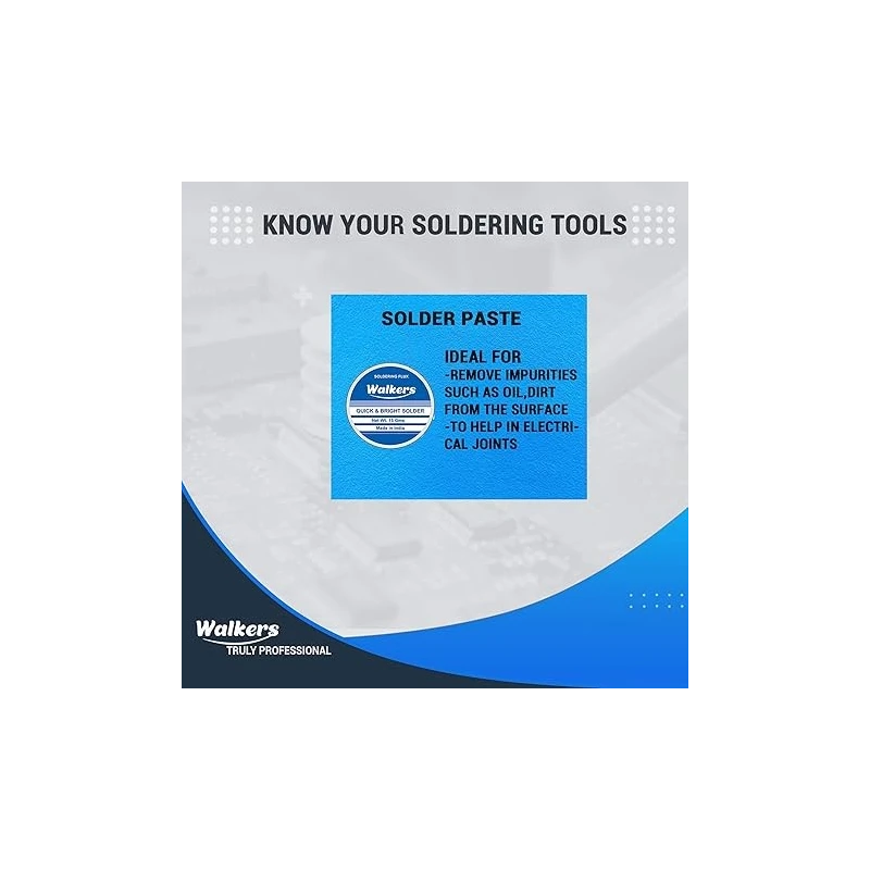 Walkers 3 Pcs Tin-Lead Alloy Soldering Wire WKCB060 with 3 Pcs Soldering Flux Paste Set image-3