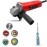 Walkers 800W 4 inch Angle Grinder WKCB486 with 5 Pcs Wheel Line Tester