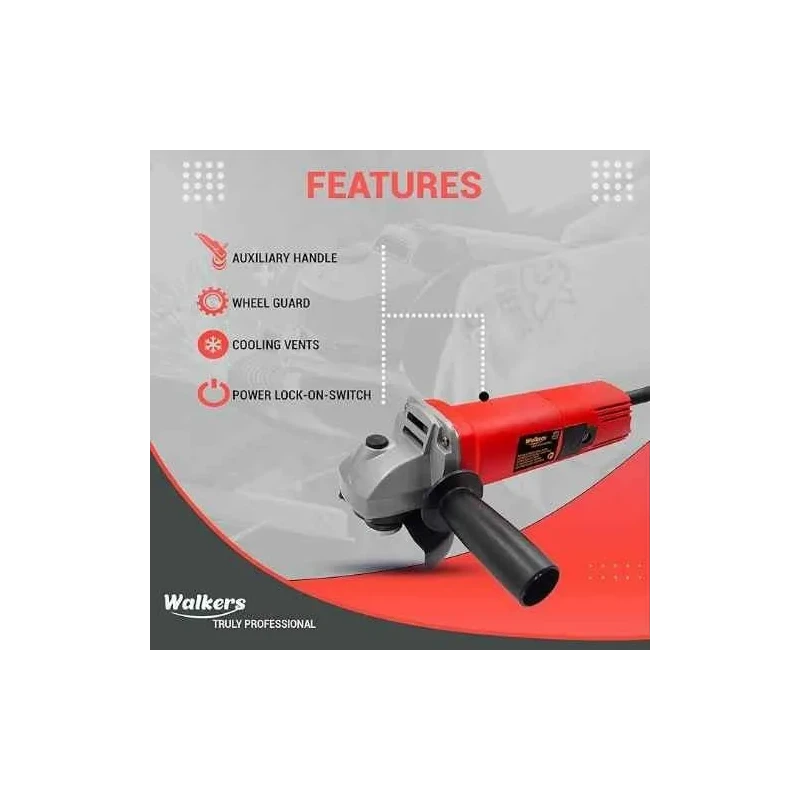 Walkers 800W 4 inch Angle Grinder WKCB486 with 5 Pcs Wheel Line Tester image-4