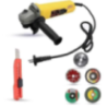 Walkers 800W 4 inch Angle Grinder WKCB478 with 5 Pcs Wheel Utility Knife