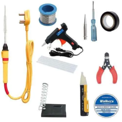 Walkers 11 Pcs 25W Soldering Iron Kit Glue Gun Non-Contact Voltage Tester Combo WKCB079 image-1