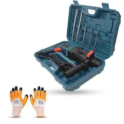 Walkers 1200W Forward Reverse Rotation Hammer Impact Drill WKCB348 with 5 Pcs SDS Plus Bit Gloves image-4
