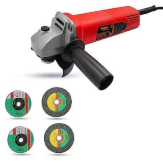 Walkers 800W 4 inch Angle Grinder WKCB408 with 2 Pcs Metal Wheel 2 Pcs Grinding Wheel image-2