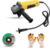 Walkers 800W 4 inch Angle Grinder WKCB449 with Grinding Wheel Gloves