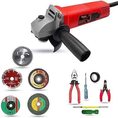 Walkers 800W 4 inch Angle Grinder WKCB412 with 5 Pcs Wheel 5 Pcs Hand Tool Kit image-1