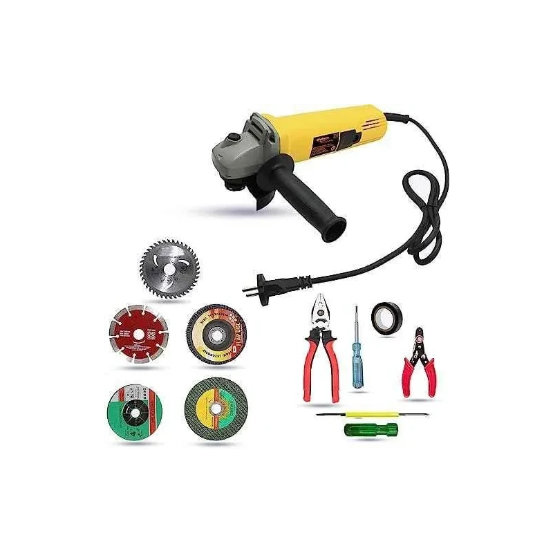 Walkers 800W 4 inch Angle Grinder WKCB411 with 5 Pcs Wheel 5 Pcs Hand Tool Kit image-1