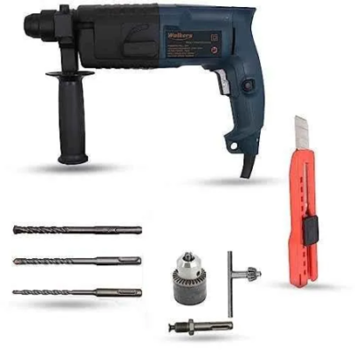 Walkers 750W Forward Reverse Rotation Hammer Impact Drill WKCB344 with 3 Bits Drill Chuck SDS Adapter Utility Knife image-1